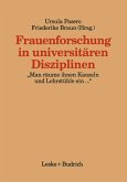Frauenforschung in universitären Disziplinen (eBook, PDF)