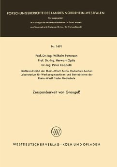 Cover Zerspanbarkeit von Grauguß (eBook, PDF)