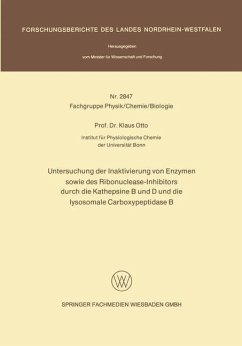 Cover Untersuchung der Inaktivierung von Enzymen sowie des Ribonuclease-Inhibitors durch die Kathepsine B und D und die lysosomale Carboxypeptidase B (eBook, PDF)