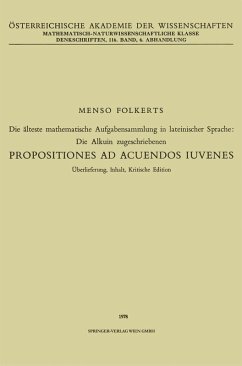 Die älteste mathematische Aufgabensammlung in lateinischer Sprache: Die Alkuin zugeschriebenen (eBook, PDF) - Folkerts, Menso