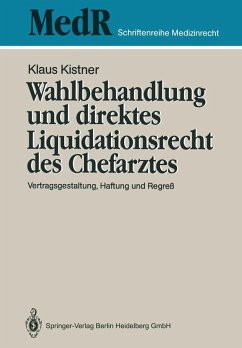 Cover Wahlbehandlung und direktes Liquidationsrecht des Chefarztes (eBook, PDF)