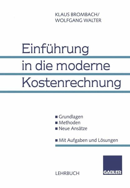 Einführung in die moderne Kostenrechnung (eBook, PDF)