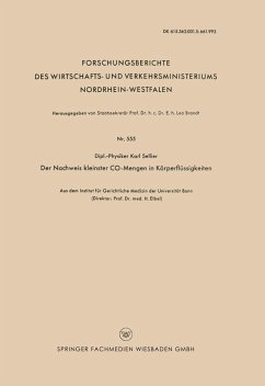 Cover Der Nachweis kleinster CO-Mengen in Körperflüssigkeiten (eBook, PDF)