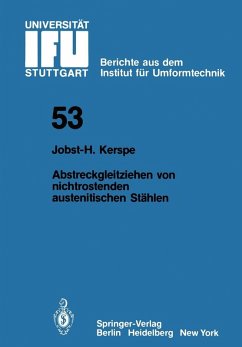 Abstreckgleitziehen von nichtrostenden austenitischen Stählen (eBook, PDF) - Kerspe, Jobst-H.