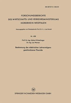Bestimmung des elektrischen Leitvermögens geschmolzener Fluoride (eBook, PDF) - Winterhager, Helmut