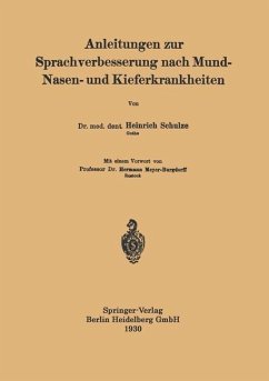 Cover Anleitungen zur Sprachverbesserung nach Mund-Nasen- und Kieferkrankheiten (eBook, PDF)
