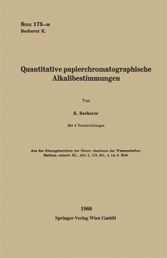 Cover Quantitative papierchromatographische Alkalibestimmungen (eBook, PDF)