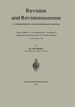 Cover Revision und Revisionssumme in rechtsgeschichtlicher und rechtsvergleichender Darstellung (eBook, PDF)