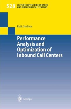 Performance Analysis and Optimization of Inbound Call Centers (eBook, PDF) - Stolletz, Raik