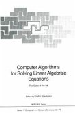 Computer Algorithms for Solving Linear Algebraic Equations (eBook, PDF)
