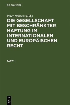 Die Gesellschaft mit beschränkter Haftung im internationalen und europäischen Recht (eBook, PDF)
