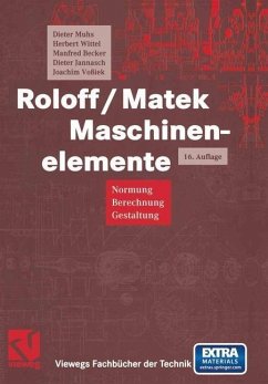 Roloff/Matek Maschinenelemente (eBook, PDF) - Muhs, Dieter; Wittel, Herbert; Becker, Manfred; Jannasch, Dieter; Voßiek, Joachim