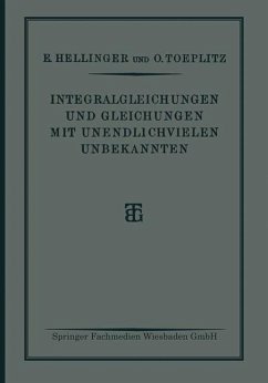 Cover Integralgleichungen und Gleichungen Mit Unendlichvielen Unbekannten (eBook, PDF)
