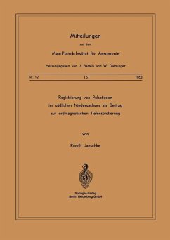 Cover Registrierung von Pulsationen im Südlichen Niedersachsen als Beitrag zur Erdmagnetischen Tiefensondierung (eBook, PDF)