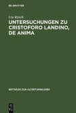 Untersuchungen zu Cristoforo Landino, De anima (eBook, PDF)