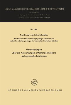 Cover Untersuchungen über die Auswirkungen anhaltenden Stehens auf psychische Leistungen (eBook, PDF)