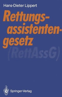 Rettungsassistentengesetz (RettAssG) (eBook, PDF) - Lippert, Hans-Dieter