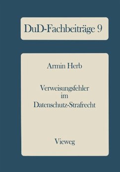 Verweisungsfehler im Datenschutz-Strafrecht (eBook, PDF) - Herb, Armin