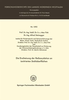 Die Erscheinung der Reiboxydation an ionitrierten Stahloberflächen (eBook, PDF) - Fink, Max