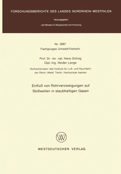 Einfluß von Rohrverzweigungen auf Stoßwellen in staubhaltigen Gasen (eBook, PDF) - Grönig, Hans