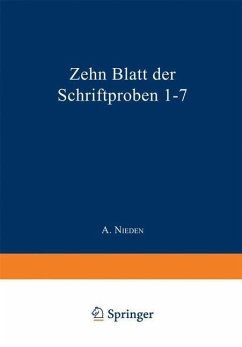 Cover Zehn Blatt der Schriftproben 1-7 (eBook, PDF)
