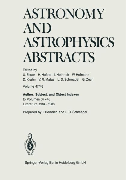 Author, Subject, and Object Indexes to Volumes 37-46. Literature 1984-1988 (eBook, PDF)