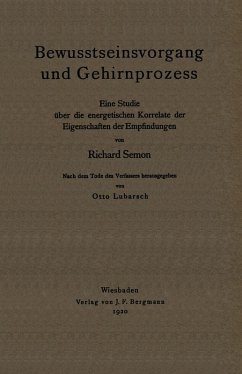 Cover Bewusstseinsvorgang und Gehirnprozess (eBook, PDF)