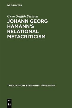 Cover Johann Georg Hamann's Relational Metacriticism (eBook, PDF)