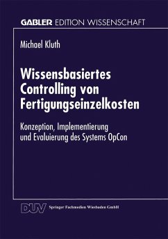 Cover Wissensbasiertes Controlling von Fertigungseinzelkosten (eBook, PDF)