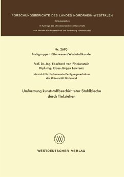 Umformung kunststoffbeschichteter Stahlbleche durch Tiefziehen (eBook, PDF) - Finckenstein, Eberhard ~von&xc