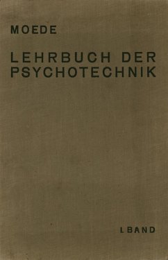 Lehrbuch der Psychotechnik (eBook, PDF) - Moede, Moede