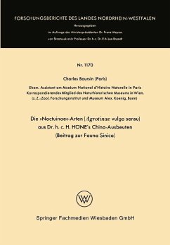 Cover Die »Noctuinae«-Arten (Agrotinae vulgo sensu) aus Dr. h.c. HÖNE's China-Ausbeuten (eBook, PDF)