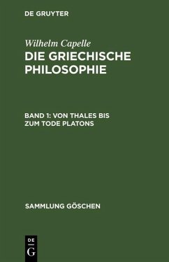 Von Thales bis zum Tode Platons (eBook, PDF)