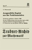 Ausgewählte Kapitel aus der Funktionenlehre (eBook, PDF)