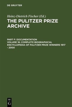 Complete Biographical Encyclopedia of Pulitzer Prize Winners 1917 - 2000 (eBook, PDF)