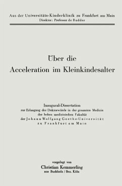 Cover Über die Acceleration im Kleinkindesalter (eBook, PDF)