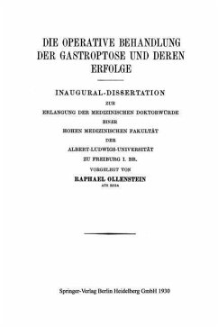Cover Die Operative Behandlung der Gastroptose und Deren Erfolge (eBook, PDF)