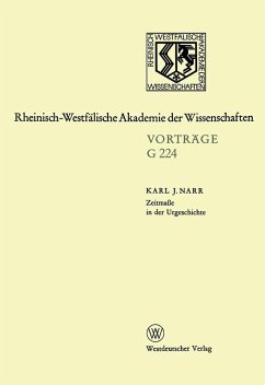 Zeitmaße in der Urgeschichte (eBook, PDF) - Narr, Karl J.