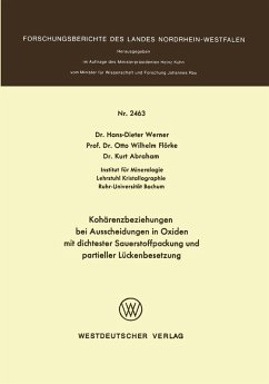 Kohärenzbeziehungen bei Ausscheidungen in Oxiden mit dichtester Sauerstoffpackung und partieller Lückenbesetzung (eBook, PDF) - Werner, Hans-Dieter