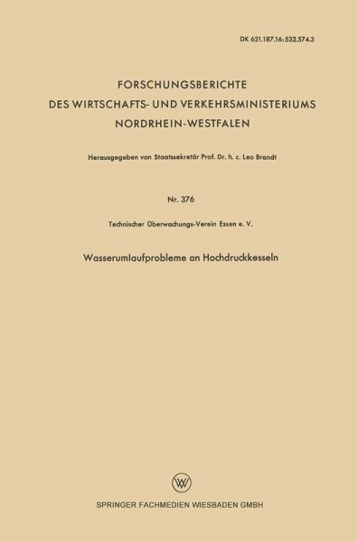 Wasserumlaufprobleme an Hochdruckkesseln (eBook, PDF)