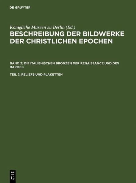 Reliefs und Plaketten (eBook, PDF) Reliefs und Plaketten (eBook, PDF)