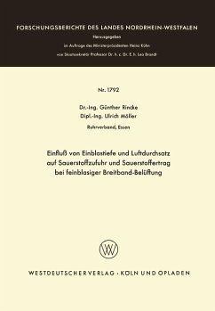 Einfluß von Einblastiefe und Luftdurchsatz auf Sauerstoffzufuhr und Sauerstoffertrag bei feinblasiger Breitband-Belüftung (eBook, PDF) - Rincke, Günther
