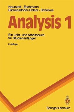 Analysis 1 (eBook, PDF) - Neunzert, Helmut; Eschmann, Winfried G.; Blickensdörfer-Ehlers, Arndt; Schelkes, Klaus