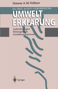 EG-Öko-Audit-Verordnung Umwelterklärung (eBook, PDF) - Vollmer, Simone A. M.