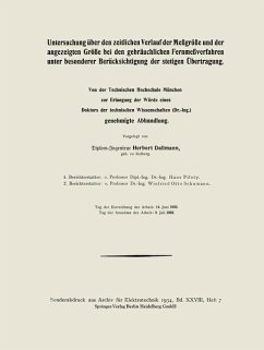 Cover Untersuchung über den zeitlichen Verlauf der Meßgröße und der angezeigten Größe bei den gebräuchlichen Fernmeßverfahren unter besonderer Berücksichtigung der stetigen Übertragung (eBook, PDF)