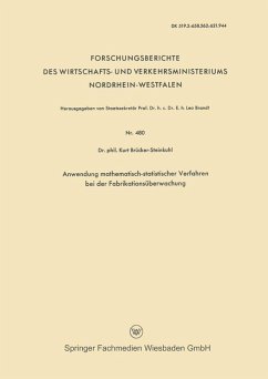 Anwendung mathematisch-statistischer Verfahren bei der Fabrikationsüberwachung (eBook, PDF) - Brücker-Steinkuhl, Kurt