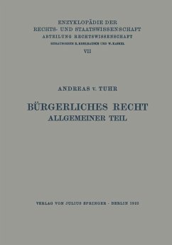 Bürgerliches Recht Allgemeiner Teil (eBook, PDF) - Tuhr, Andreas V.