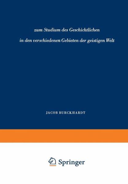 zum Studium des Geschichtlichen in den verschiedenen Gebieten der geistigen Welt (eBook, PDF)