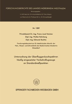 Cover Untersuchung der Überfluggeräuschspektren häufig eingesetzter Verkehrsflugzeuge an Standardmeßpunkten (eBook, PDF)