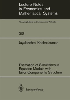 Estimation of Simultaneous Equation Models with Error Components Structure (eBook, PDF) - Krishnakumar, Jayalakshmi
